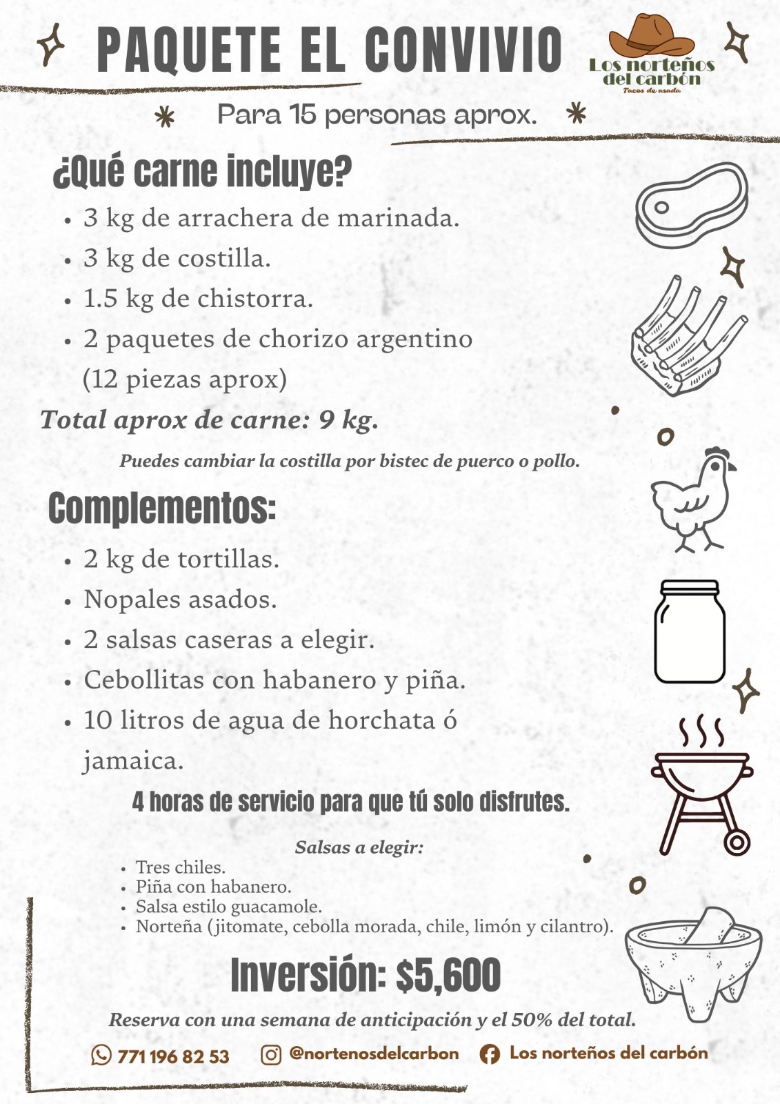 Paquete 15 Personas
